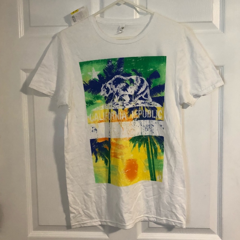 White Tropical California Republic T-Shirt